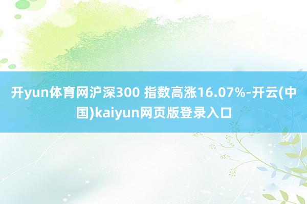 开yun体育网沪深300 指数高涨16.07%-开云(中国)kaiyun网页版登录入口