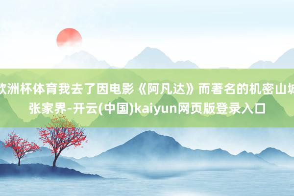欧洲杯体育我去了因电影《阿凡达》而著名的机密山城张家界-开云(中国)kaiyun网页版登录入口