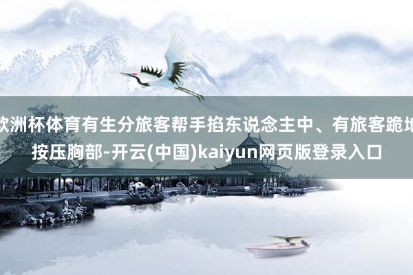 欧洲杯体育有生分旅客帮手掐东说念主中、有旅客跪地按压胸部-开云(中国)kaiyun网页版登录入口