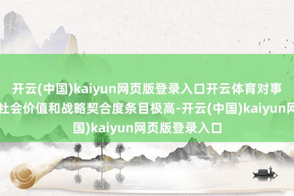 开云(中国)kaiyun网页版登录入口开云体育对事件的无数性、社会价值和战略契合度条目极高-开云(中国)kaiyun网页版登录入口