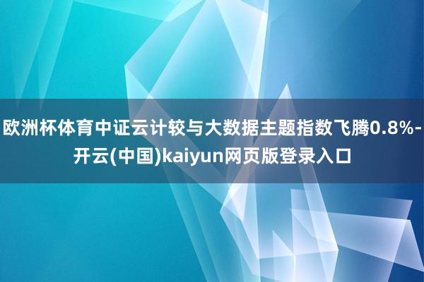 欧洲杯体育中证云计较与大数据主题指数飞腾0.8%-开云(中国)kaiyun网页版登录入口