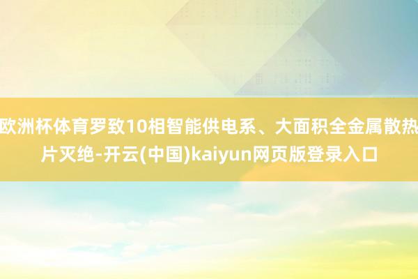 欧洲杯体育罗致10相智能供电系、大面积全金属散热片灭绝-开云(中国)kaiyun网页版登录入口